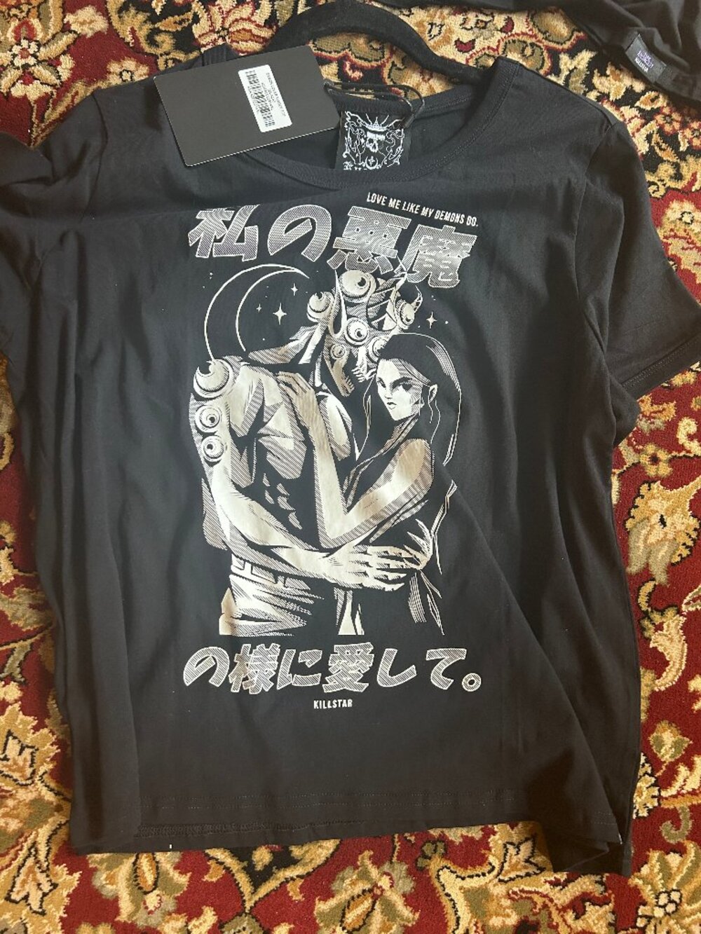 Killstar Demon Lover Graphic T-Shirt 4XL NWT Black Ringer Top Goth Anime
